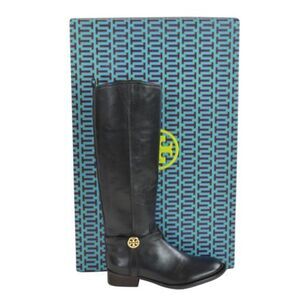 NIB Tory Burch Black Leather Bristol Riding Boots size 7.5 $595